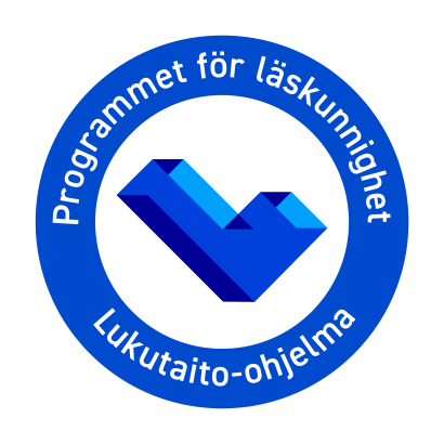 Programmet för läskunnighet - den runda, blåa logotypen